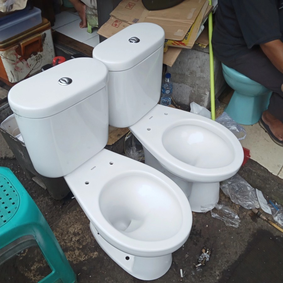 closed toilet kloset duduk toto cw 420 j tombol atas