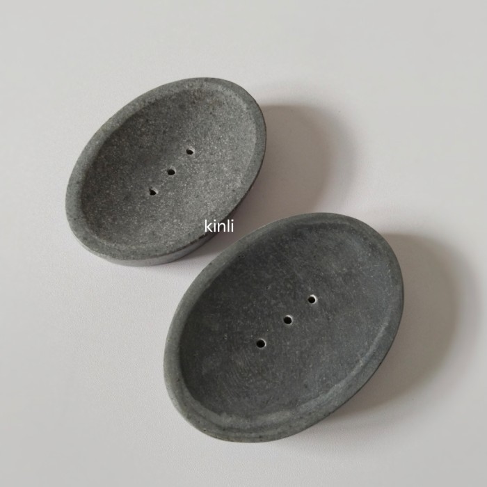 NATURAL RIVER STONE SOAP DISH SOAP HOLDER TEMPAT SABUN BATU ALAMI