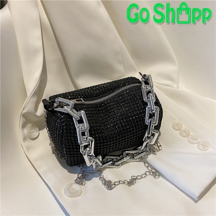 Tas Selempang Wanita Bling Bling Import - Tas Pesta Fashion Korea TB06 - Hitam MIKELA2491