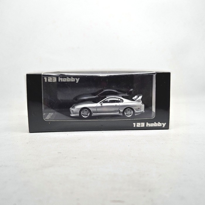 PROMO 123 HOBBY 1/64 TOYOTA SUPRA JZA80 SILVER METALLIC LIMITED 888PC TERBARU