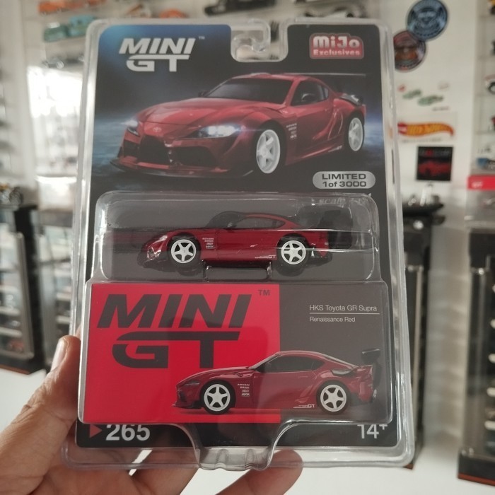 HOT SALE MINI GT TOYOTA SUPRA HKS RENAISSANCE RED 265 MIJO EXCLUSIVE TERLARIS