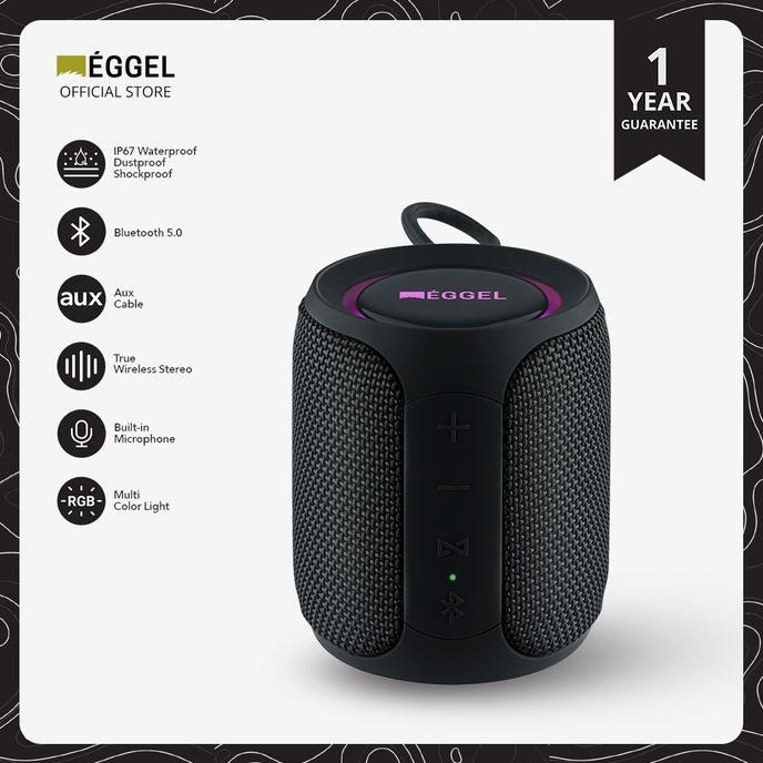 Eggel Terra 3 Mini 360 Waterproof Portable Bluetooth Speaker