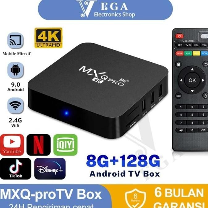 Android Tv Box Mxq Pro 4K -5G Tv Box Android 10.1Os Ram 8Gb Rom 128Gb Xawooxa