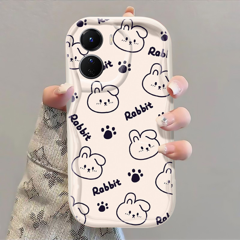 Casing Hp VIVO Y16 VIVO Y35 Y35 5G Y56 5G Case sarung HP lembut pola kartun kelinci Casing ponsel Ke