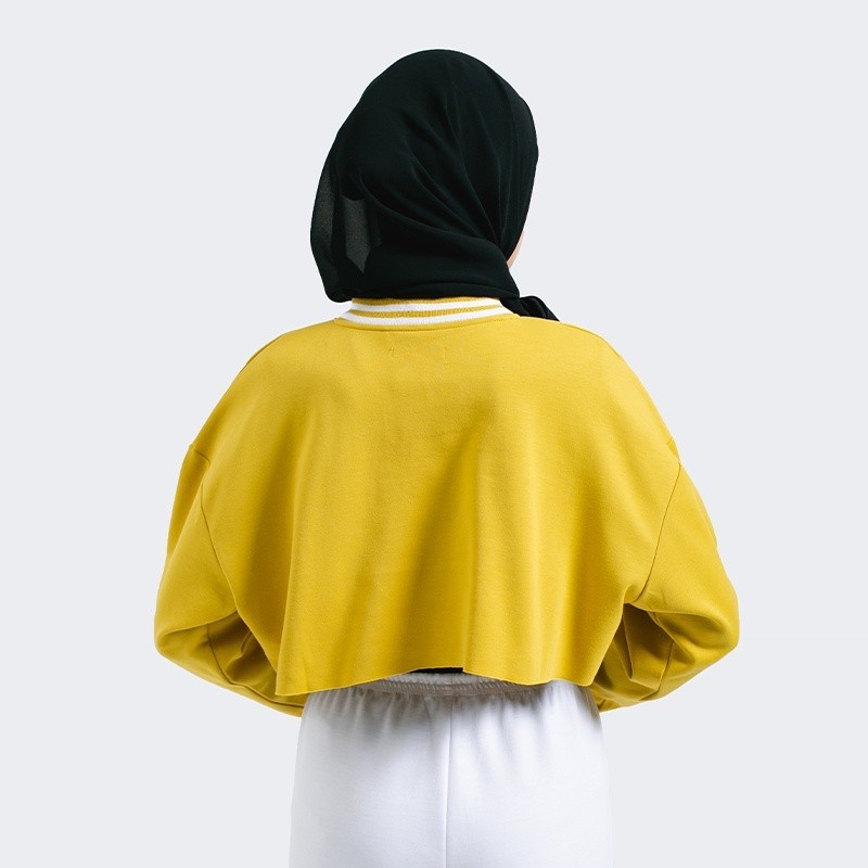 [COLD COLLECTIONS] Greenlight Original Crop Sweater Wanita Jaket Cewek Crop Jacket Women Bahan Katun