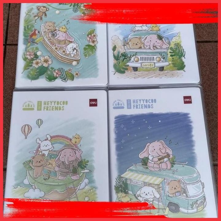 

(ANTI) BUKU SAMPUL A5 MOTIF HEYYOCOO FRIENDS SET ISI 4