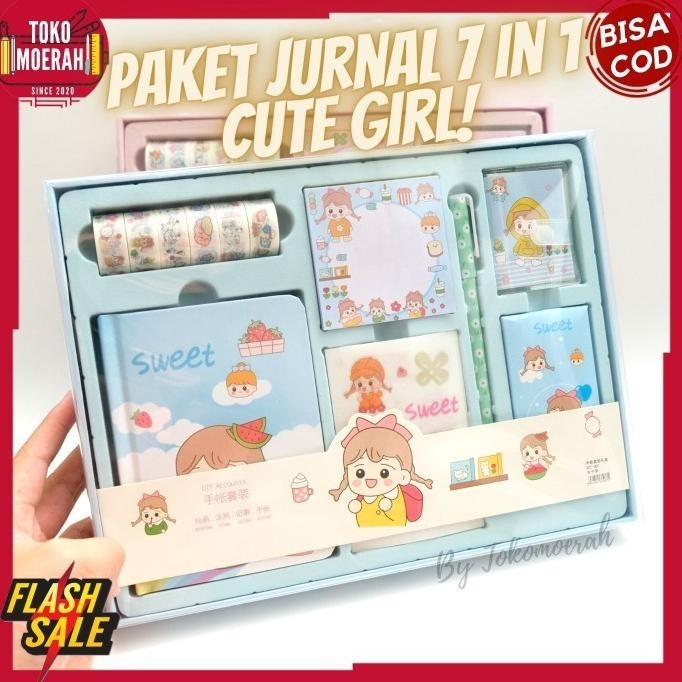 

Terbaik Paket Jurnal 7 In 1 Cute Girl Kado Alat Tulis Lengkap Pen Buku Murah Original