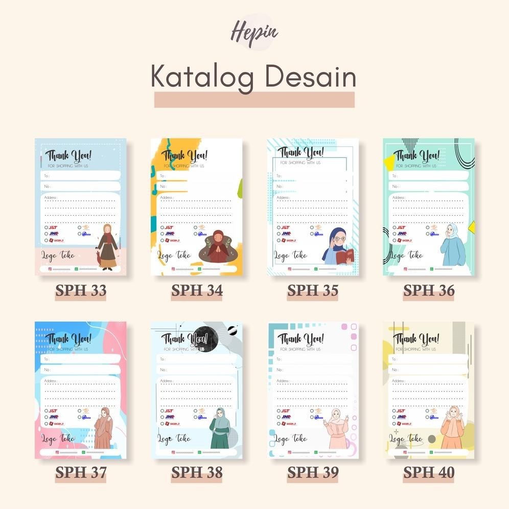 Stiker Pengiriman Olshop Toko HIJAB - Online Shop