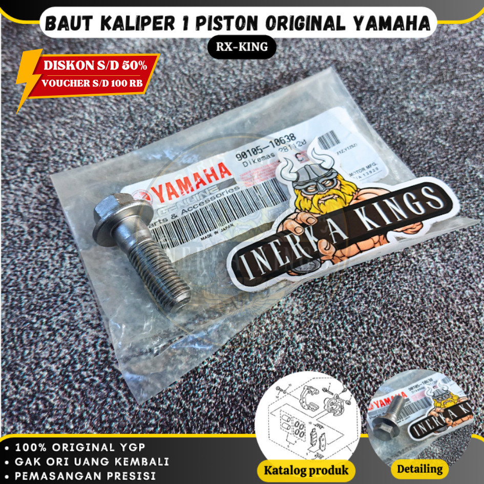 Baut Baud Bintang Kaliper Cakram 1 Piston Rx King Original 90105-10638