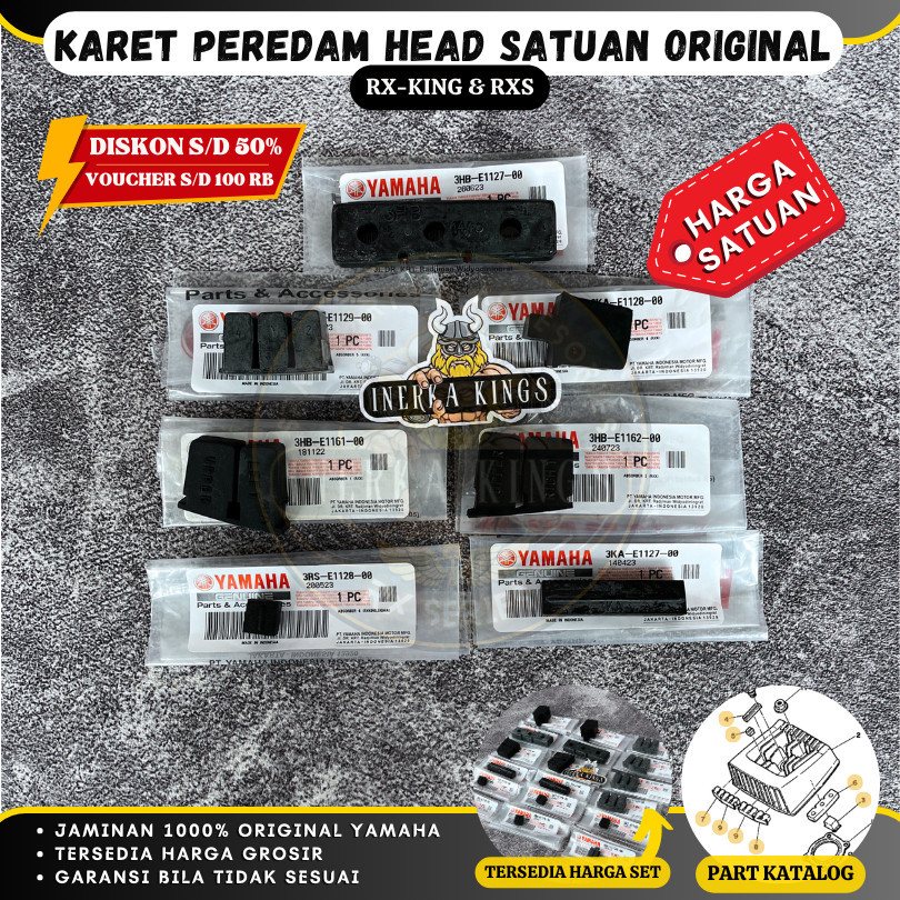Karet Peredam Blok Head Seher Absorber Rx King Original YGP Satuan 3HB-E1161-00 3HB-E1162-00 3HB-E11