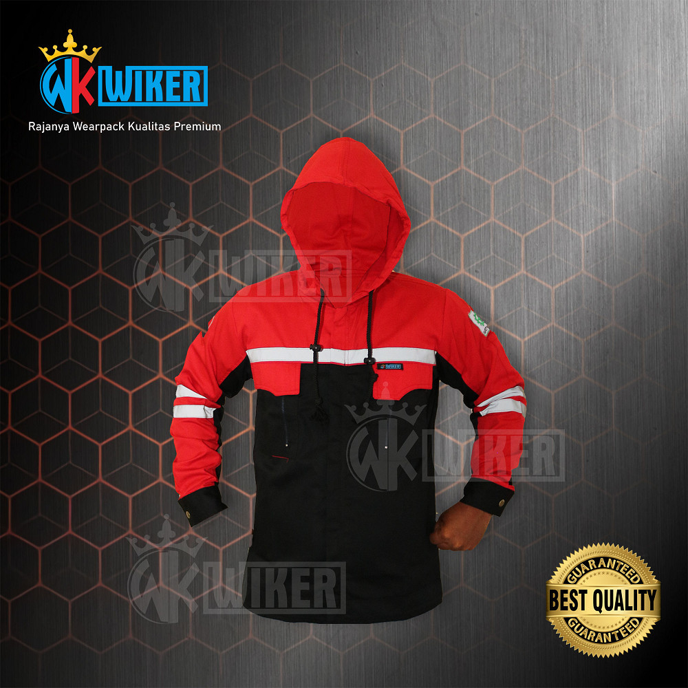 [FRESH STYLE] GET IT NOW!! Wearpack Safety Dengan Penutup Kepala - Jaket Proyek - Baju Safety -