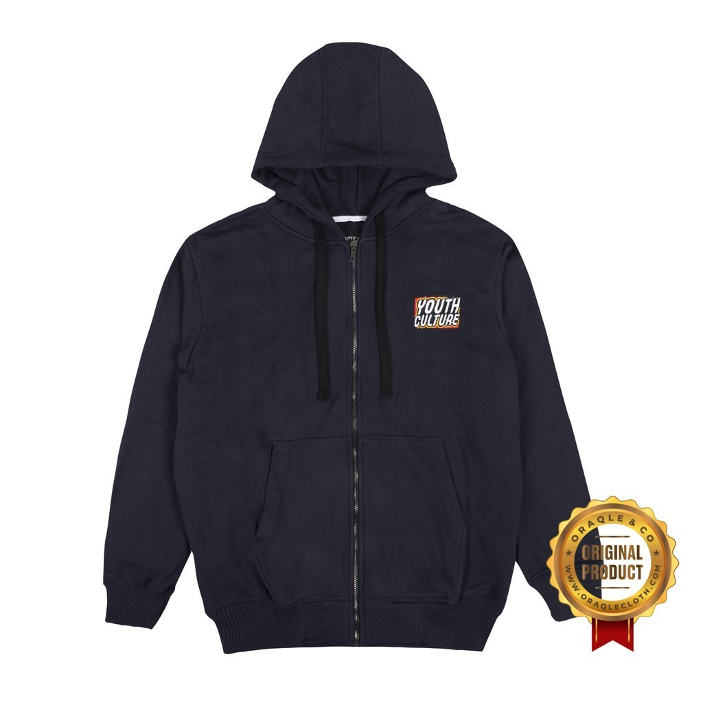 [HEAT IT UP] THE NEWEST Oraqle Sweater Pullover Hoodie YOUTH CULTURE NAVY 40