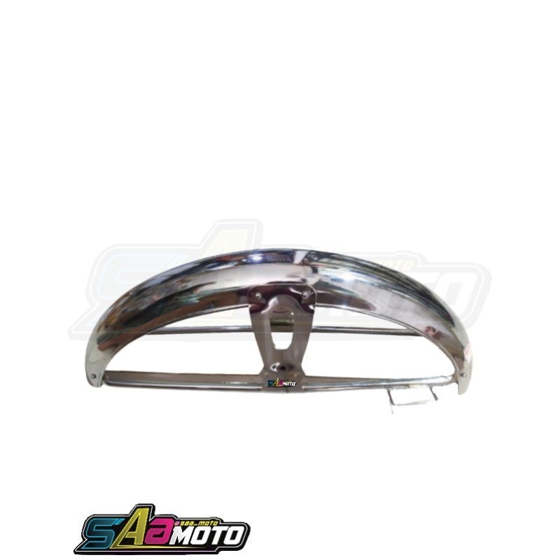 slebor depan cb 100 s90 besi krom threestar slebor depan cb 100