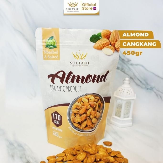 

Terbaik Kacang Almond Cangkang Panggang (Matang) 450 Gr Roasted Limited Edition