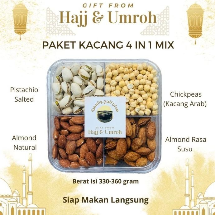 

Paket Kacang 4 In 1 | Mix Nut 4In1 | Nuts Almond Arab Pistasio Sekat Terbaik