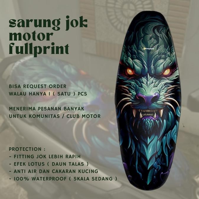Terbaik Cover Jok Motor Vario 125/150/160 Sarung Jok Anti Kucing Anti Air - Hitam Parasut, Vario 125