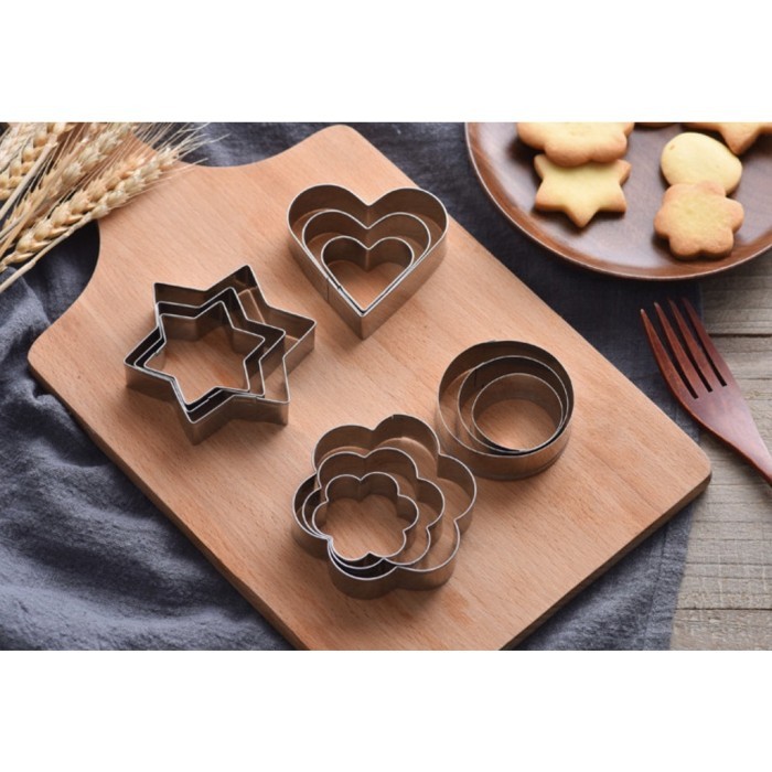 

Cetakan Pemotong Kue Biskuit Bahan Stainless Steel Bentuk