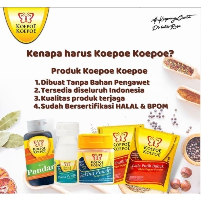 

Koepoe Koepoe Baking Powder 1 Kg Pengembang Kue Bahan Bubuk Halal