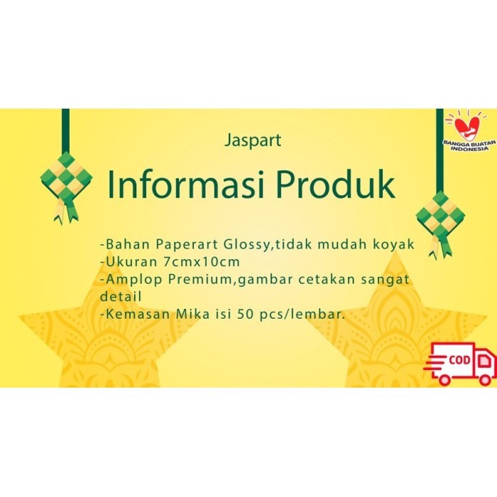 

Isi 50Amplop / Angpao Lebaran Hari Raya Idul Fitri Mika - Miki110