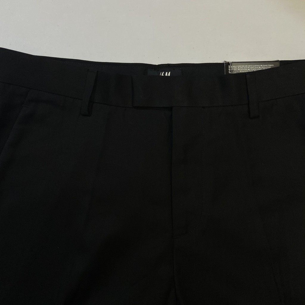 [MADE BY QUALITY] H&M Celana Kantor Formal Slim Fit Hitam Pria Bahan Jas Suit Original