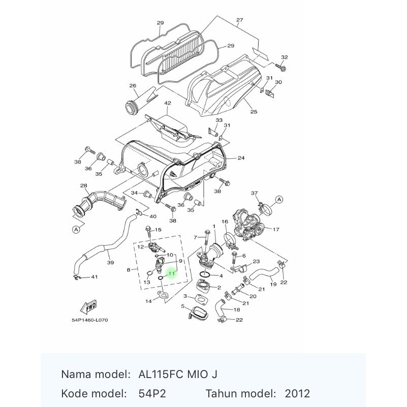 New Oring Injektor Mio J, Mio Gt, R15, Xmax 5Ca-E4147-00 Gratis Ongkir