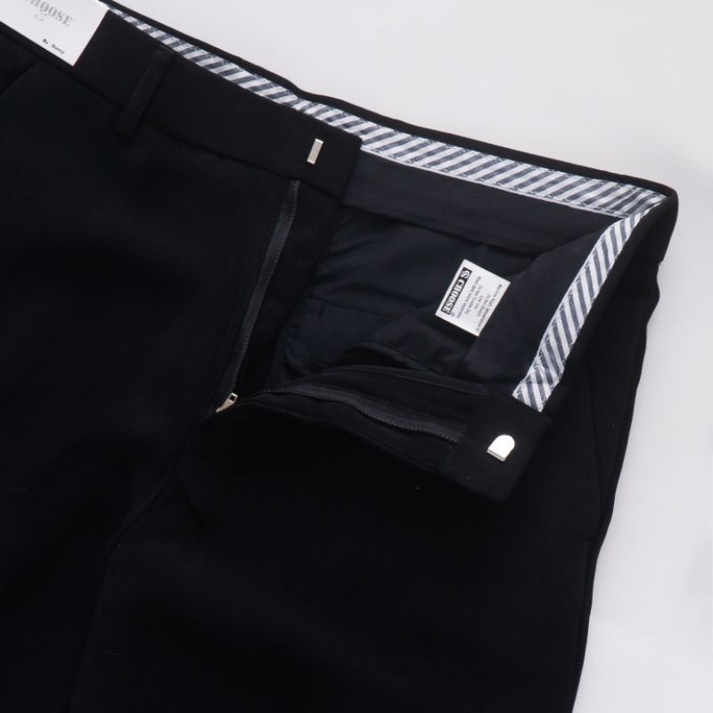 [MADE BY QUALITY] CELANA PANJANG PRIA FORMAL CHOOSE REGULER Hitam Bahan Twiss Tebal Premium kualitas
