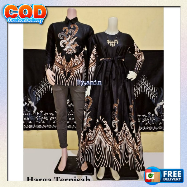 Kapelan Pria Wanita Keluarga Hari Raya Sarimbit Baju Bju Gamis Kopel Bj Seragam Couple Pesta Gamis D