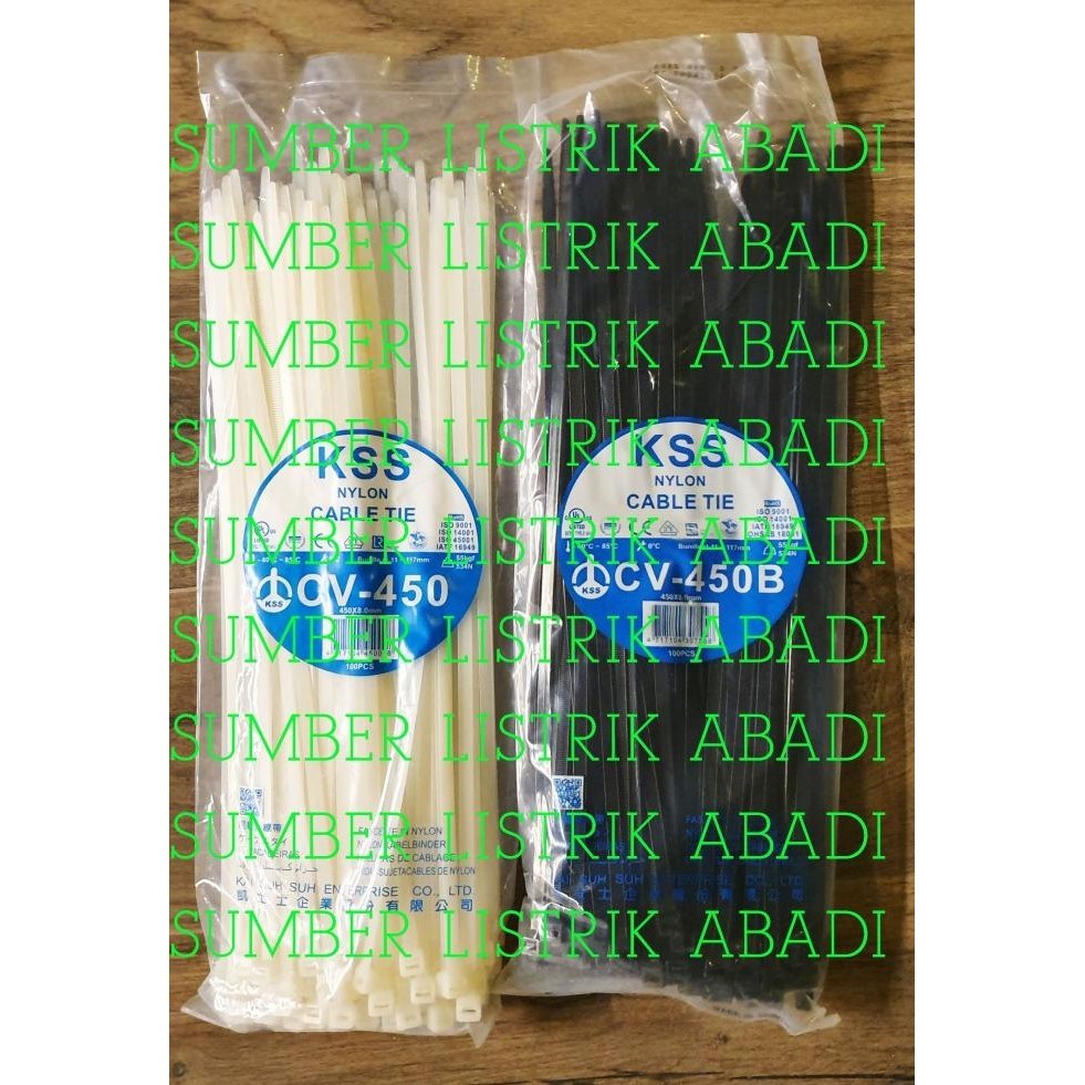 

New Produk Promo Kabel Ties Kss Cv 450 Isi 100Pcs (Hitam/ Putih) Terlaris
