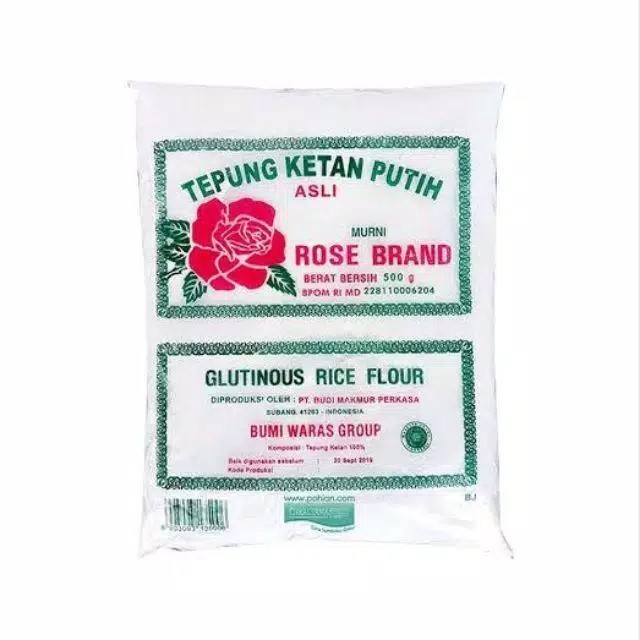 

Tepung Beras Putih Dan Tepung Ketan Putih Merek Rose Brand Asli 500Gr 012