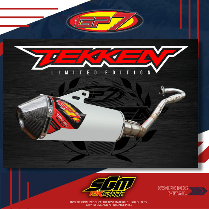 PROMO KNALPOT GP7 TEKKEN CARBON LIMITED EDITION CRF ORIGINAL PRODUCT #ORIGINAL