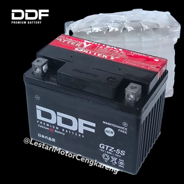 PROMO AKI MOTOR DDF GTZ-5S 12V 5 AH BEAT VARIO MIO SCOOPY SPACY GARANSI 6BLN #ORIGINAL