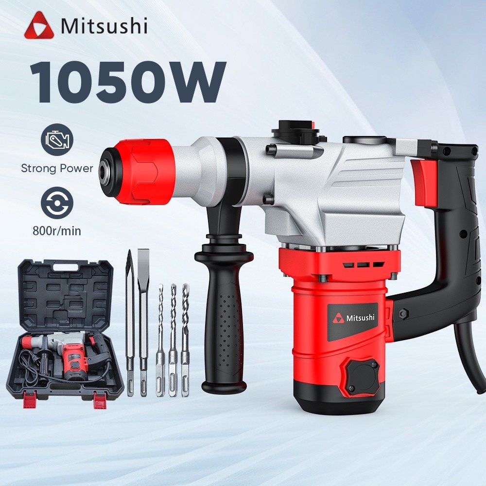 Mitsushi MDC2926A 1050W Mesin Bor Bobok Beton Bor Dampak Bor Tembok Rotary Jack Hammer Drill