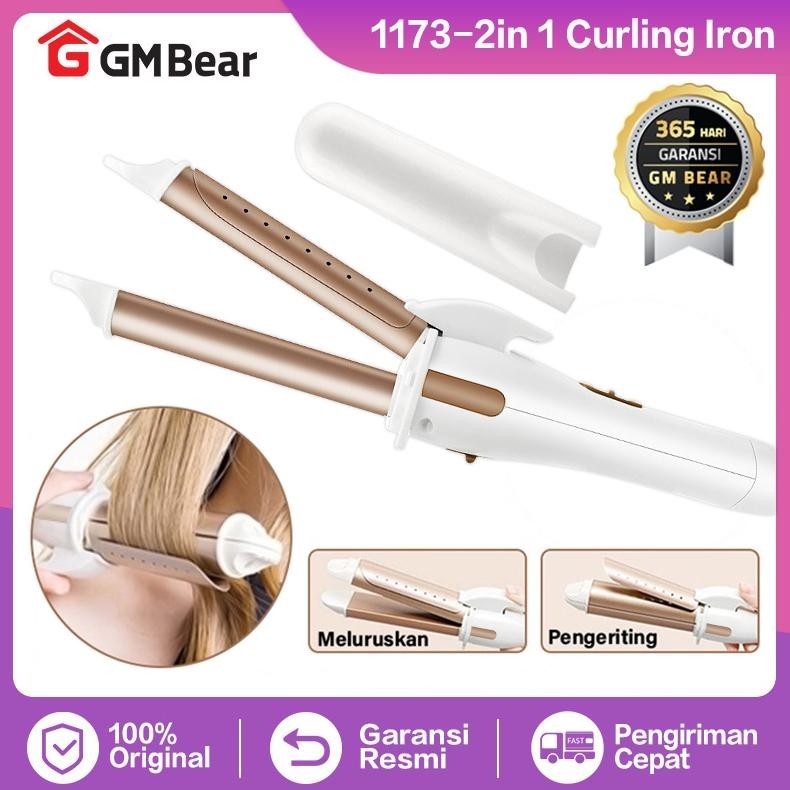 PREMIUM GM Bear Catokan Rambut (2 in 1) 1173 - Catokan Curly Straight Lurus Dan Keriting 34JDRF`