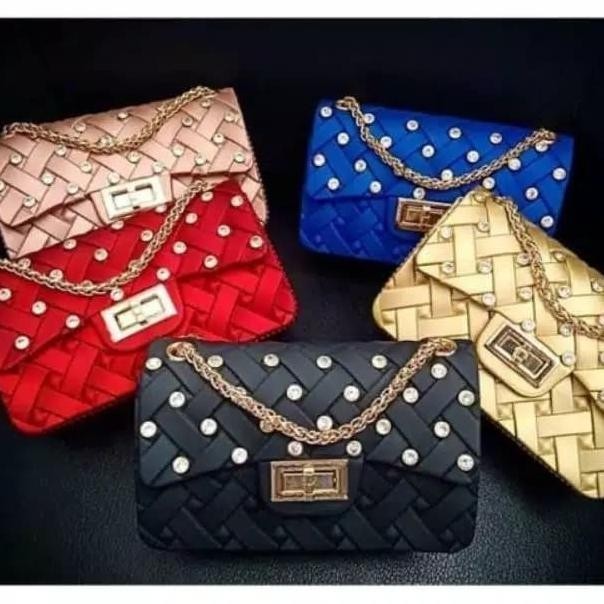 Tas Jelly Matte Anyam Mini Uk 18 cm Tas Wanita Fashion Wanita - jihanstoress