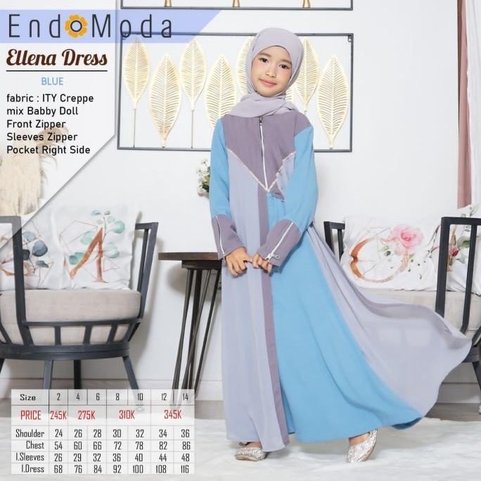 New Gamis Anak Endomoda Ellena Terbaik