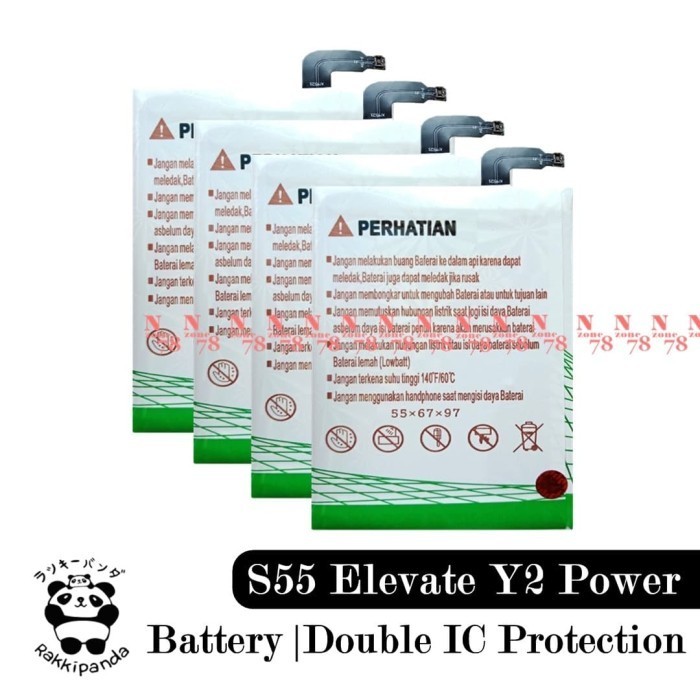 NEW SERIES BATERAI EVERCOSS S55 ELEVATE Y2 POWER DOUBLE IC PROTECTION QUALITY ORIGINAL
