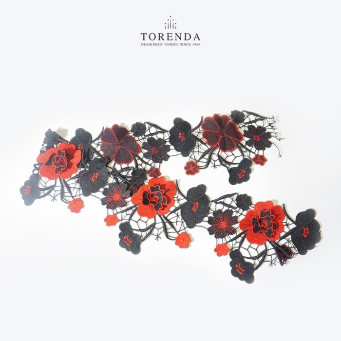 

Torenda Renda Prada - Black Red / (Meter) - KI.10501