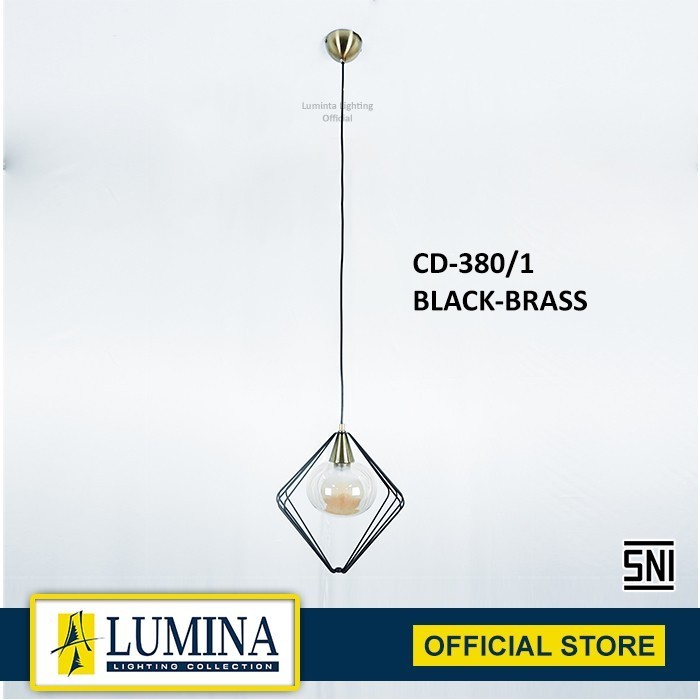 Lumina Lumina Lampu Hias Lampu Gantung Model CD-380/1 BLACK-BRASS