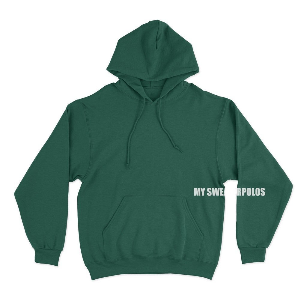 Hoodie Jumper Polos Pria & Wanita - Hijau Botol