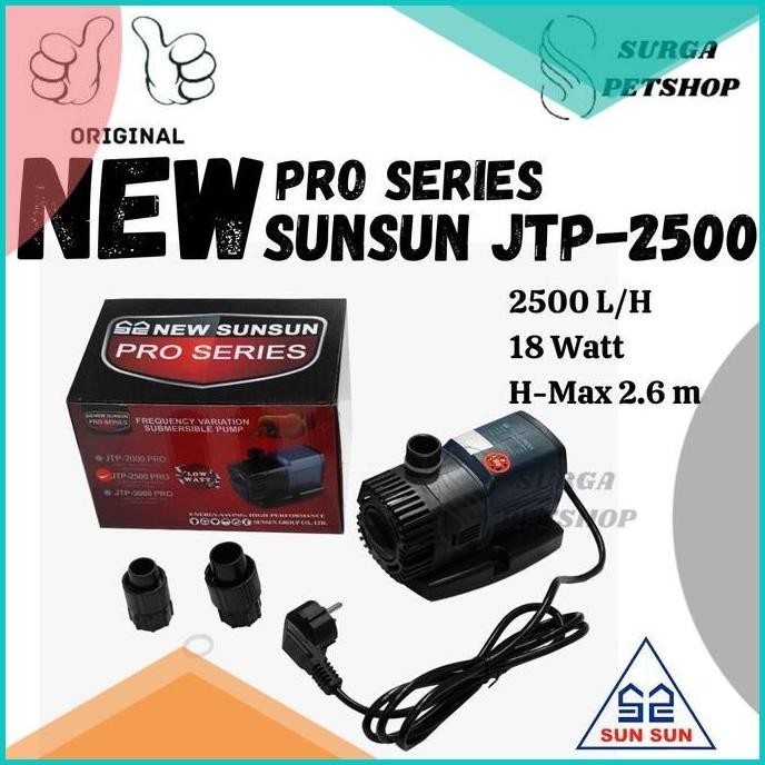 NEW SUNSUN JTP 2500 PRO POMPA AIR CELUP AKUARUM KOLAM IKAN JTP2500 16n