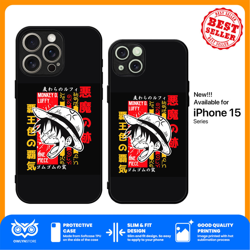Case iPhone 15 14 13 12 11 Pro Max Plus Mini SE 2020 2022 One Piece Luffy F014
