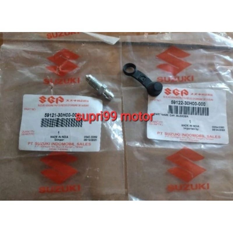 Karet Dan Baut Baud Neppel Nepel Pembuangan Angin Kaliper Rem Depan Belakang Suzuki Satria 2 Tak Hiu