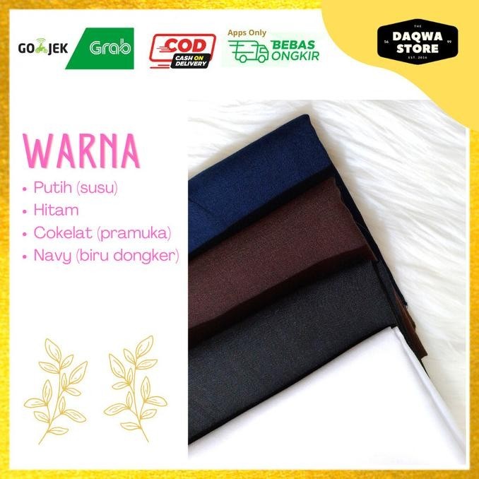 Sale Kerudung Putih Sekolah Kerudung Segi Empat Polos Saudia Rawis 110 Cm Baru