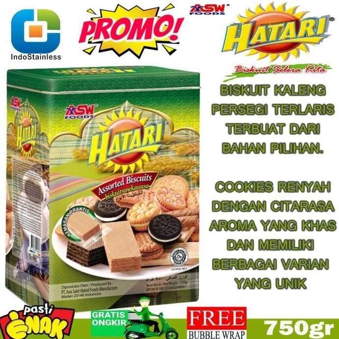 

Ready Hatari Assorted Biscuits Biskuit Kaleng Persegi Aneka Rasa 750Gr Terbaik