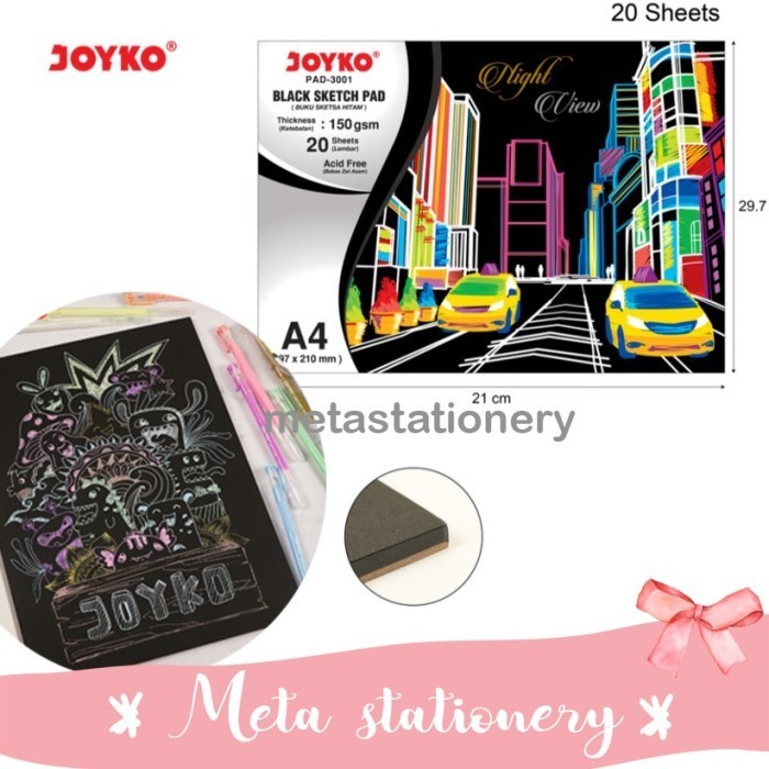 

Sale Black Sketch Pad / Buku Sketsa Hitam Joyko Pad-3001 A4 150Gsm ( 20 She Hot Sale