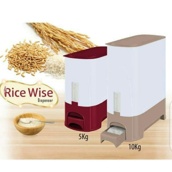 Terbaru Rovega Tempat Beras 10Kg/Rice Wise Box Dispenser Rovega Promo Terlaris