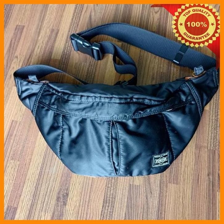 (JOHA) TAS PORTER TANKER BLACK NYLON WAIST BAG SLING BAG ORIGINAL JAPAN
