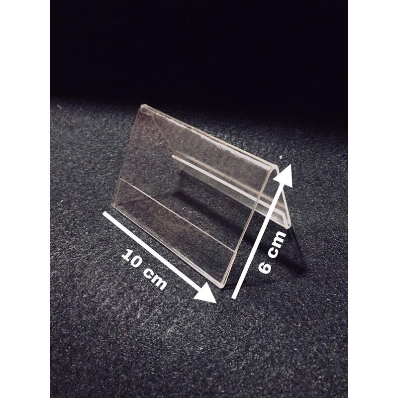 

papan nama meja akrilik 6 cm x 10 cm dua sisi