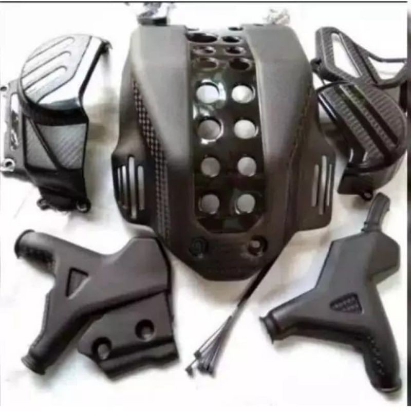 Pelindung mesin block rangka CRF 150L cover mesin crf 150 full set / tutup mesin crf