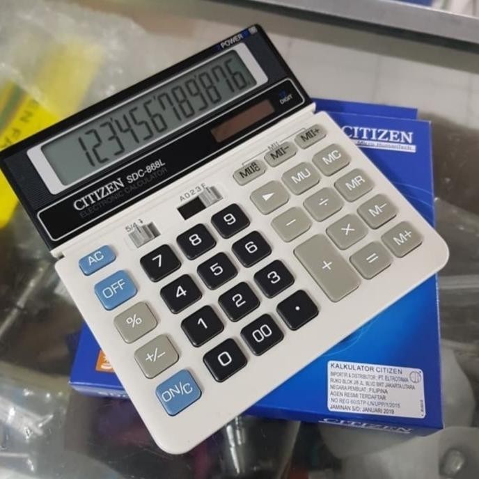 

Flash Sale Kalkulator 12 Digit Calculator Alat Hitung Citizen Type SDC 868L .,